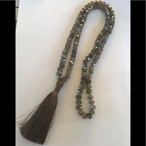 Artisan Chunky Flashy Labradorite Mala Necklace
